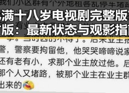 已满十八岁电视剧完整版官方版：最新状态与观影指南