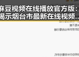 麻豆视频在线播放官方版：揭示烟台市最新在线视频平台的现状
