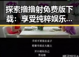 探索撸撸射免费版下载：享受纯粹娱乐新体验