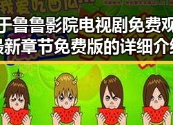 关于鲁鲁影院电视剧免费观看最新章节免费版的详细介绍