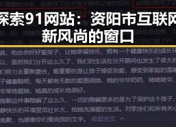 探索91网站：资阳市互联网新风尚的窗口