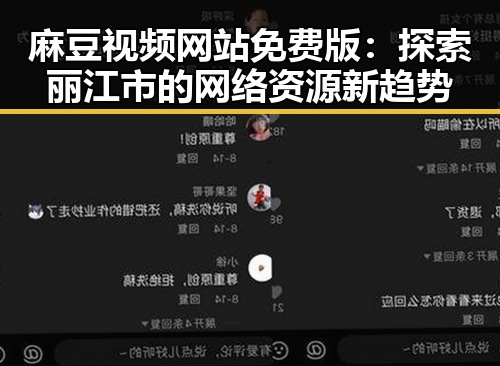 麻豆视频网站免费版：探索丽江市的网络资源新趋势