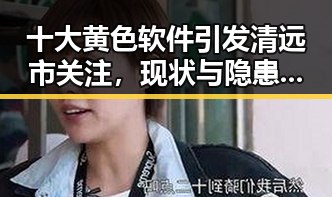 十大黄色软件引发清远市关注，现状与隐患分析
