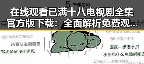 在线观看已满十八电视剧全集官方版下载：全面解析 免费观看已满十八电视剧全集官方版下载 的现状与发展