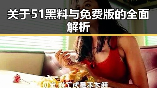 关于51黑料与免费版的全面解析