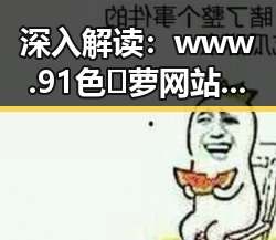 深入解读：www.91色😍萝网站最新版下载的现状与发展